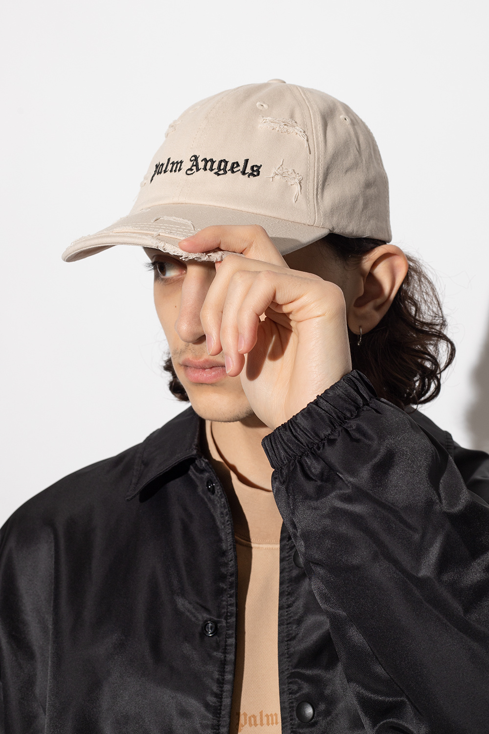 Beige Baseball cap Palm Angels - Cap LEE LH033935 Navy